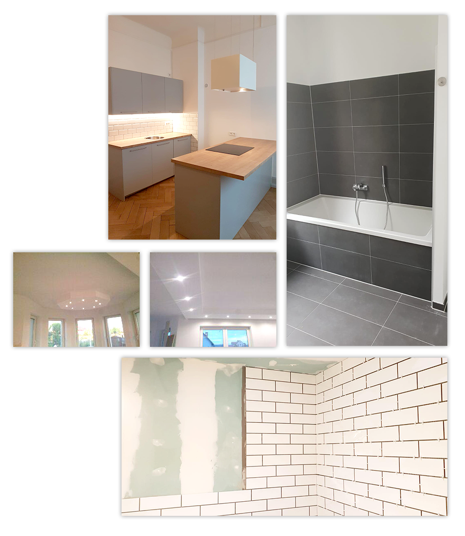 Beispielreferenzen Trockenbau und Fliesenarbeiten in Lübeck